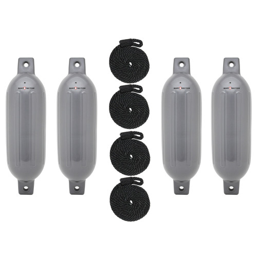 Extreme Max 3006.7539 BoatTector Inflatable Fender Value 4-Pack - 4.5 x 16, Gray