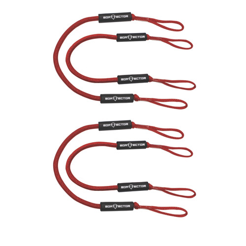 Extreme Max 3006.3228 BoatTector Bungee Dock Line Value 4-Pack - 4, Red
