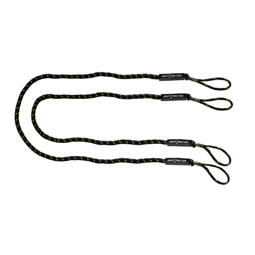 Extreme Max 3006.3083 BoatTector Bungee Dock Line Value 2-Pack - 8, Black/Gold