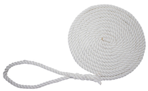Extreme Max 3006.2831 BoatTector Twisted Nylon Dock Line - 5/8 x 25 White