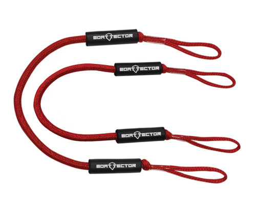 Extreme Max 3006.2723 BoatTector Bungee Dock Line Value 2-Pack - 6, Red