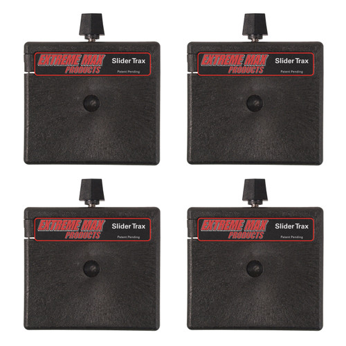 Extreme Max 3004.3156 Slider Trax Multi-Fit Slider Base - Straight, Pack of 4