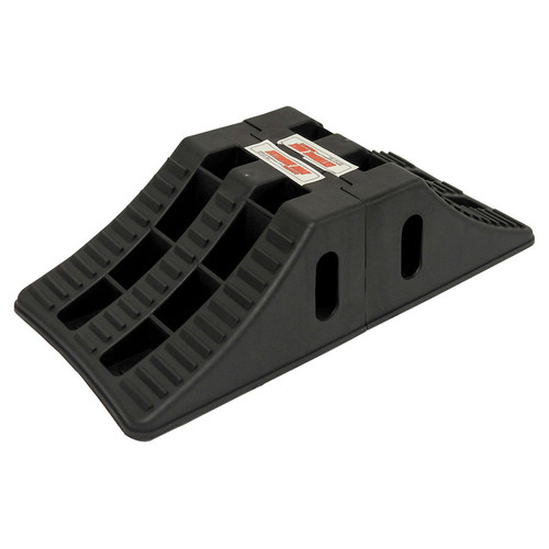 Extreme Max 5800.5852 Heavy-Duty Interlocking Wheel Chock for Tandem Axle Trailers and RVs - 9.2 x 8.2 x 4.7, Pair