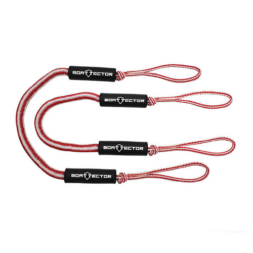 Extreme Max 3006.2747 BoatTector Bungee Dock Line Value 2-Pack - 5, Red/White