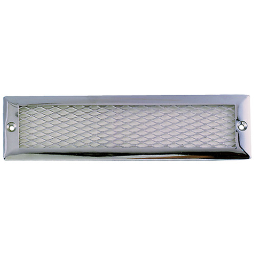 Perko 1238DP0CHR Chrome-Plated Transom/Locker Ventilator with Aluminum Grill Screen - 8-3/8 x 2-1/4