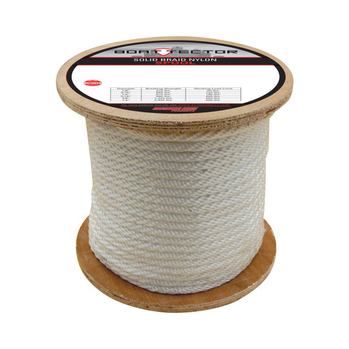 Extreme Max 3006.2213 BoatTector Solid Braid Nylon Rope - 1/2 x 250, White