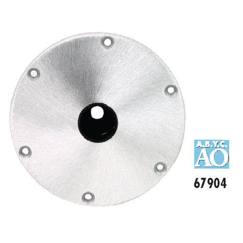 Attwood 67904 Snap-Lock 1.77 Base Plate - 9 Round, Aluminum