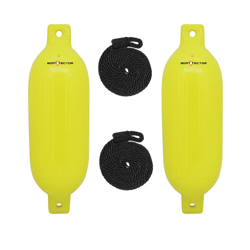 Extreme Max 3006.7614 BoatTector Inflatable Fender Value 2-Pack - 8.5 x 27, Neon Yellow