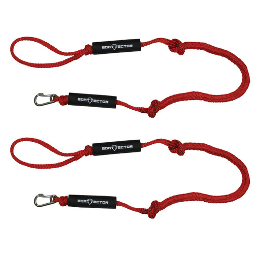 Extreme Max 3006.3105 BoatTector PWC Bungee Dock Line Value 2-Pack - 5, Red