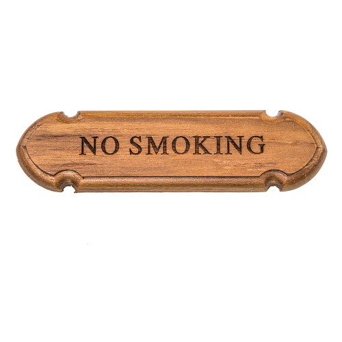 Whitecap Teak No Smoking Name Plate
