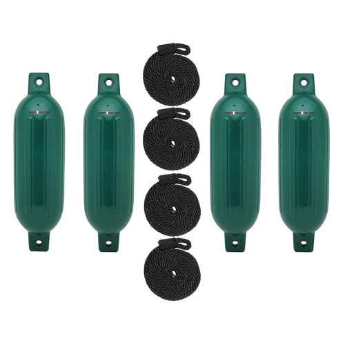 Extreme Max 3006.7536 BoatTector Inflatable Fender Value 4-Pack - 4.5 x 16, Forest Green