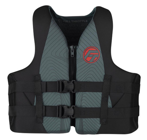 Full Throttle 142100-701-050-22 Adult Rapid-Dry Life Jacket - Large/X-Large, Gray