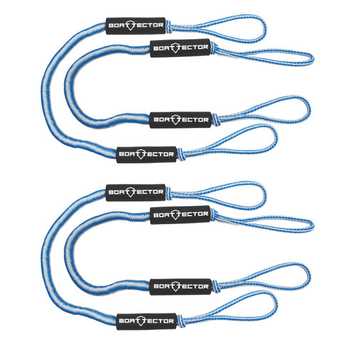 Extreme Max 3006.3273 BoatTector Bungee Dock Line Value 4-Pack - 5, Blue/White