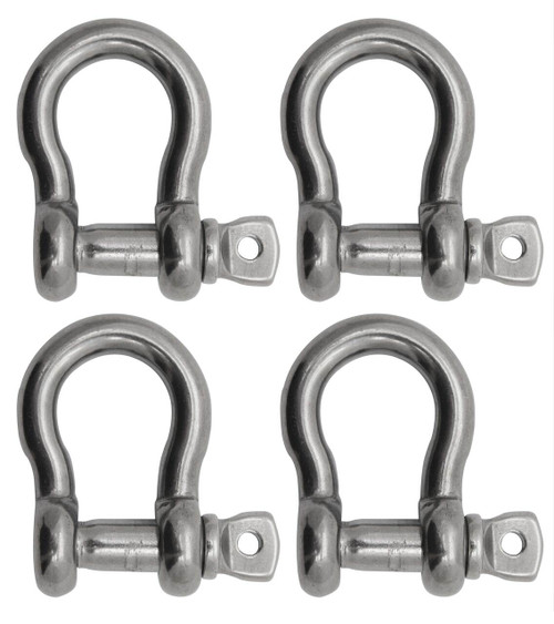 Extreme Max 3006.8312.4 BoatTector Stainless Steel Anchor Shackle - 1/4, 4-Pack