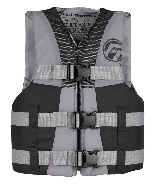 Full Throttle 112200-701-010-22 Teen Nylon Life Jacket -  Gray