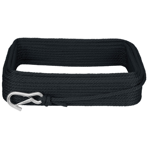 Extreme Max 3006.3442 BoatTector Solid Braid MFP Anchor Line with Snap Hook - 1/2 x 150, Black