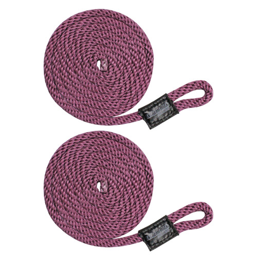 Extreme Max 3006.2344 BoatTector Solid Braid MFP Fender Line Value 2-Pack - 3/8 x 5, Burgundy