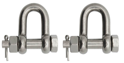 Extreme Max 3006.8357.2 BoatTector Stainless Steel Bolt-Type Chain Shackle - 3/4, 2-Pack