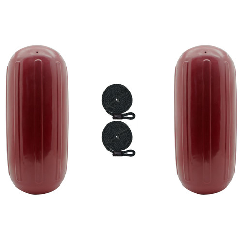 Extreme Max 3006.7724.2 BoatTector HTM Inflatable Fender Value 2-Pack - 6.5 x 15, Cranberry