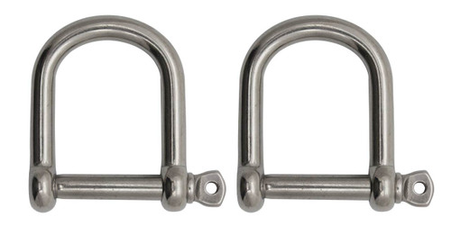 Extreme Max 3006.8228.2 BoatTector Stainless Steel Wide D Shackle - 5/16, 2-Pack