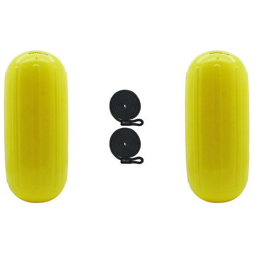 Extreme Max 3006.7718.2 BoatTector HTM Inflatable Fender Value 2-Pack - 6.5 x 15, Neon Yellow