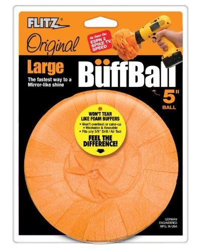 Flitz FTZPB101 PB101-50 Orange Large Original Buff Ball in Clamshell, 5-Inch