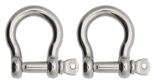 Extreme Max 3006.8288.2 BoatTector Stainless Steel Bow Shackle - 1/4, 2-Pack