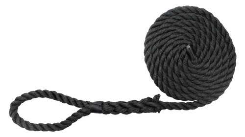 Extreme Max 3006.2807 BoatTector Twisted Nylon Fender Line Value 2-Pack - 1/4 x 6, Black