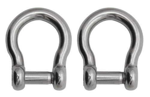 Extreme Max 3006.8408.2 BoatTector Stainless Steel Bow Shackle with No-Snag Pin - 5/16, 2-Pack