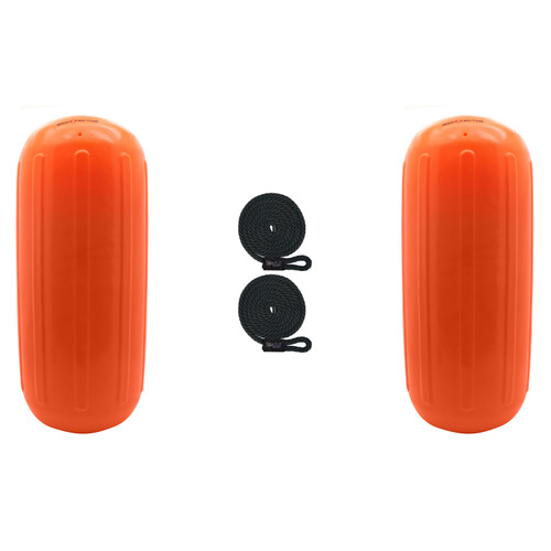 Extreme Max 3006.7715.2 BoatTector HTM Inflatable Fender Value 2-Pack - 6.5 x 15, Neon Orange
