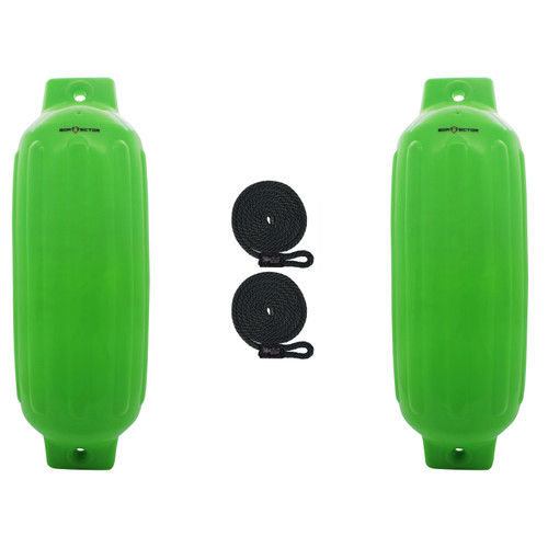 Extreme Max 3006.8561.2 BoatTector Inflatable Fender Value 2-Pack - 10 x 30, Neon Green