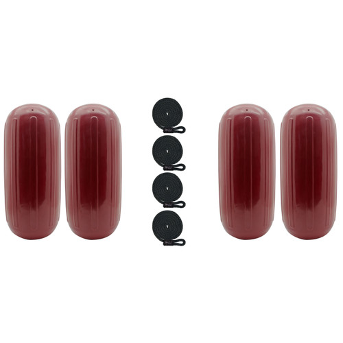 Extreme Max 3006.7724.4 BoatTector HTM Inflatable Fender Value 4-Pack - 6.5 x 15, Cranberry