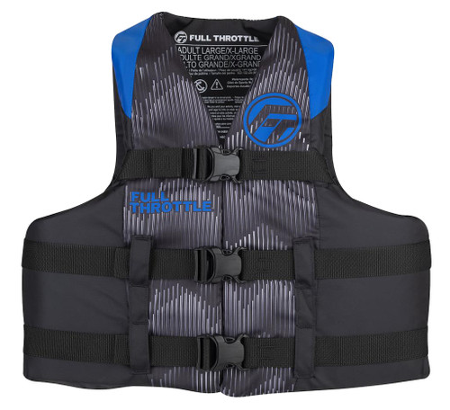 Full Throttle 112200-500-050-22 Adult Nylon Life Jacket - Large/X-Large, Blue