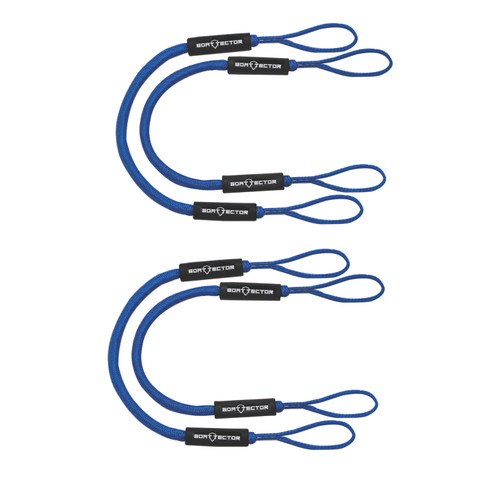 Extreme Max 3006.3285 BoatTector Bungee Dock Line Value 4-Pack - 6, Blue