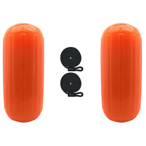 Extreme Max 3006.8518.2 BoatTector HTM Inflatable Fender Value 2-Pack - 10 x 27, Neon Orange