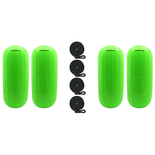 Extreme Max 3006.7721.4 BoatTector HTM Inflatable Fender Value 4-Pack - 6.5 x 15, Neon Green