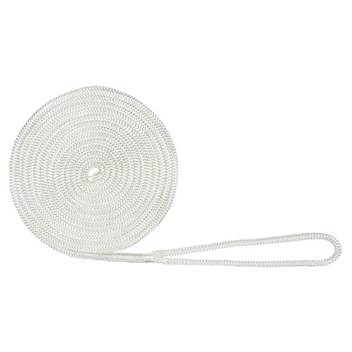 Extreme Max 3006.2924 BoatTector Double Braid Nylon Dock Line - 3/8 x 15, White