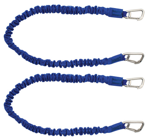 Extreme Max 3006.2783 BoatTector High-Strength Line Snubber & Storage Bungee, Value 2-Pack - 18 with Compact Hooks, Blue