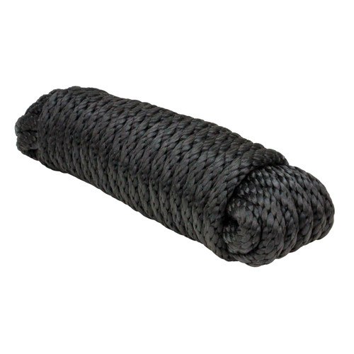 Extreme Max 3008.0046 Solid Braid MFP Utility Rope - 5/8 x 100, Black