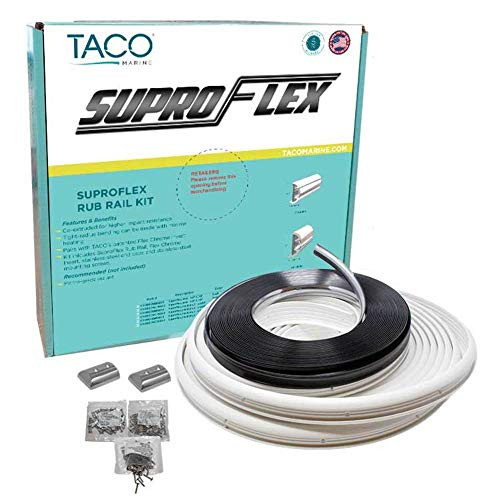 TACO METALS236-V119960BBK602 RUBRAIL FLX BLK W/CHR 60