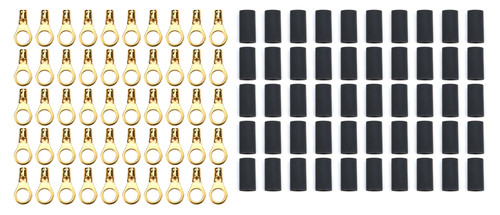 Ring Terminal 3/8in 8-10 Ga w/Heat Shrink 50pk