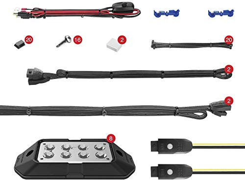 XK GLOW ROCKADV 8PC RGB ROCK LIGHT