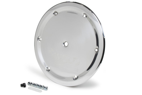 Weld Oval Ultra Mud Cover 15in. w/6-Dzus - Polished Aluminum Cover