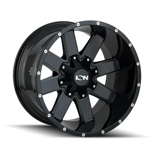ION Type 141 20x10 / 5x127 BP / -19mm Offset / 87mm Hub Gloss Black Milled Wheel