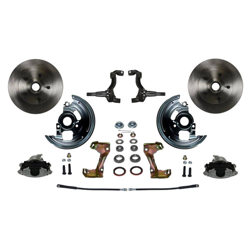 Leed Brakes LEEFC1002SM SPINDLE KIT WITH PLAIN ROTORS AND ZINC PLATED CALIPERS