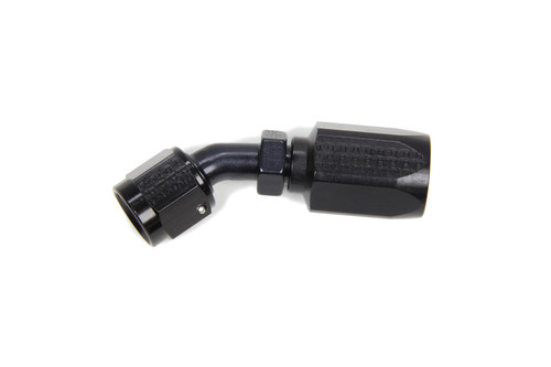 Fragola -6AN x 45 Degree P/S Hose End Aluminum - Black Only
