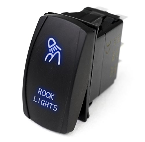 RACESPORT LT LJ14B LED ROCKER SWITCH W/ BLUE LED RADIA