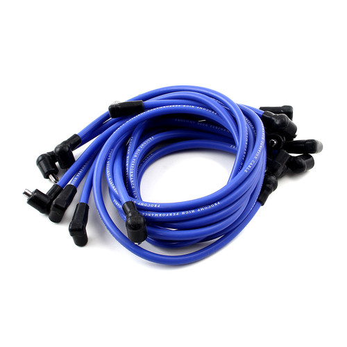 Speedmaster PCE390.1009.02 Universal 90° to 90° Female Blue Spark Plug Wires Under Covers