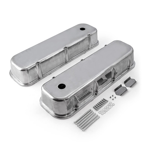 Speedmaster PCE314.1028.01 Chevy BBC 454 Polished Aluminum Tall Valve Cover w/ Hole