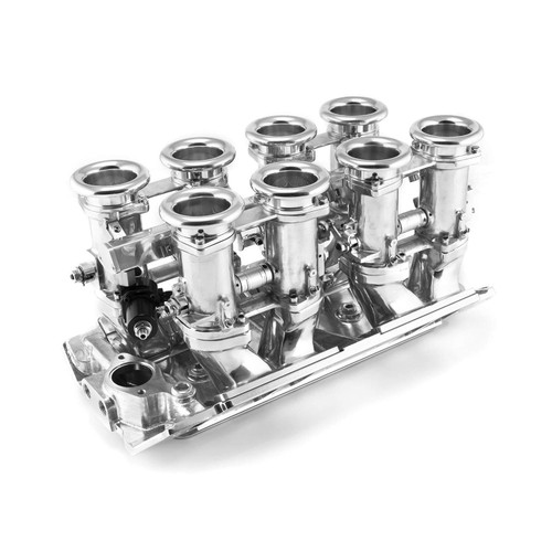 Speedmaster 1-148-001 Chevy BBC 454 Downdraft 8-Stack EFI Intake Manifold System Complete Polished